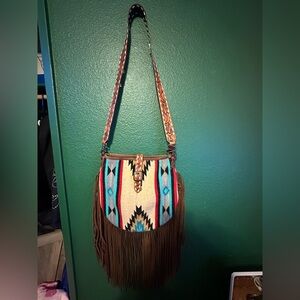 American Darling
Boho Shoulder Bag - Brown and Blue